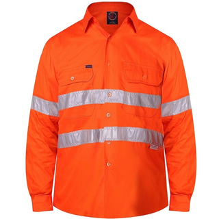 WORKWEAR, SAFETY & CORPORATE CLOTHING SPECIALISTS Vented Shirt with 3M Tape - Long Sleeve