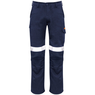 WORKWEAR, SAFETY & CORPORATE CLOTHING SPECIALISTS Mens Orange Flame Taped Cargo Pant (Regular)